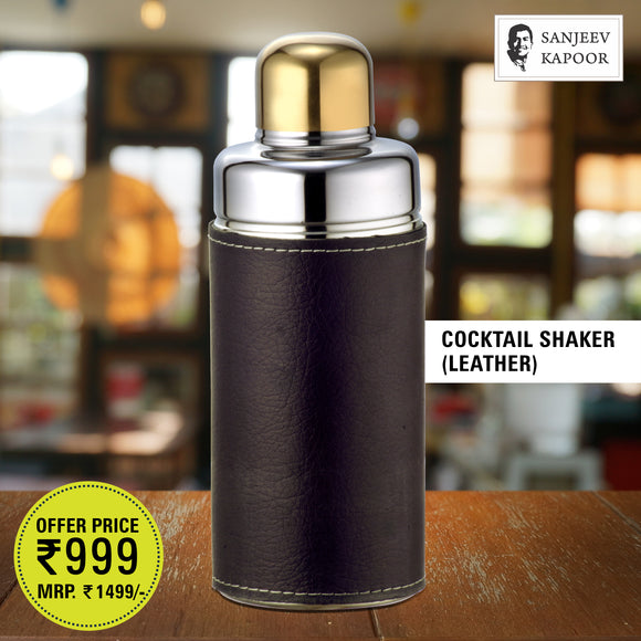Sanjeev Kapoor Bar ware Cocktail Shaker Leather Finish Stainless steel