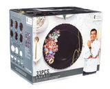 Sanjeev Kapoor Premium Opalware 33 PC Black feston shape microwave safe Flower design Dinner set