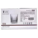 Sanjeev Kapoor Nova Whisky Crystal Glass set of 6 pc 320 ml