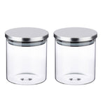 Sanjeev Kapoor Classic Borosilicate Air tight food storage Jar container set of 2pcs  round shape 700ML