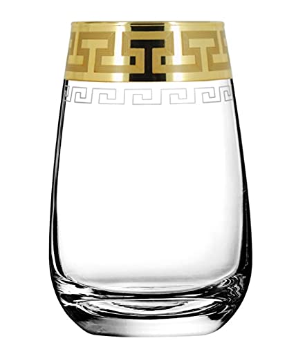 Sanjeev Kapoor Designer golden  Water, juice glass Set of 6