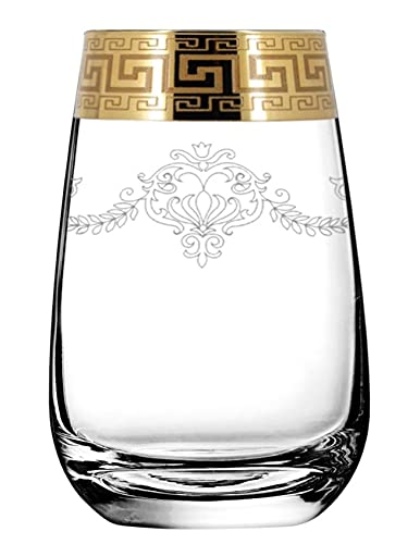 Sanjeev Kapoor Designer golden  Water glass Set of 6