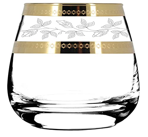 Sanjeev Kapoor Designer golden  Whisky, juice glass   Set of 6