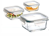 Sanjeev Kapoor Wellington Square, Microwave Safe, Serving, air tight, Container Set of 3 PCS