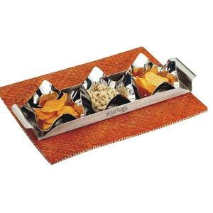 Sanjeev Kapoor Premium Stainless Steel Lotus Nut Bowl With Tray - Set of 3 pcs