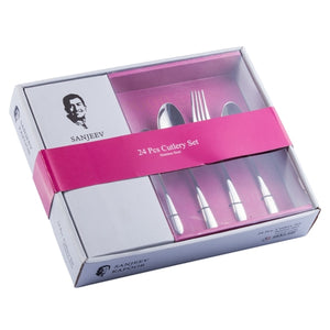 Sanjeev Kapoor Premium Stainless Steel Delton Cutlery With knife Set  of 24 Pcs